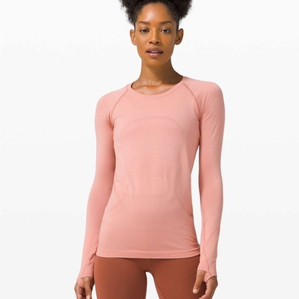 Lululemon Swiftly Tech Pink Long Sleeve Tee 10